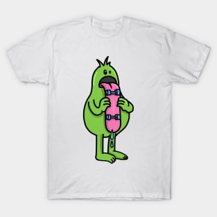 Skateboard Monster Big Tongue Skateboarding Gift T-Shirt